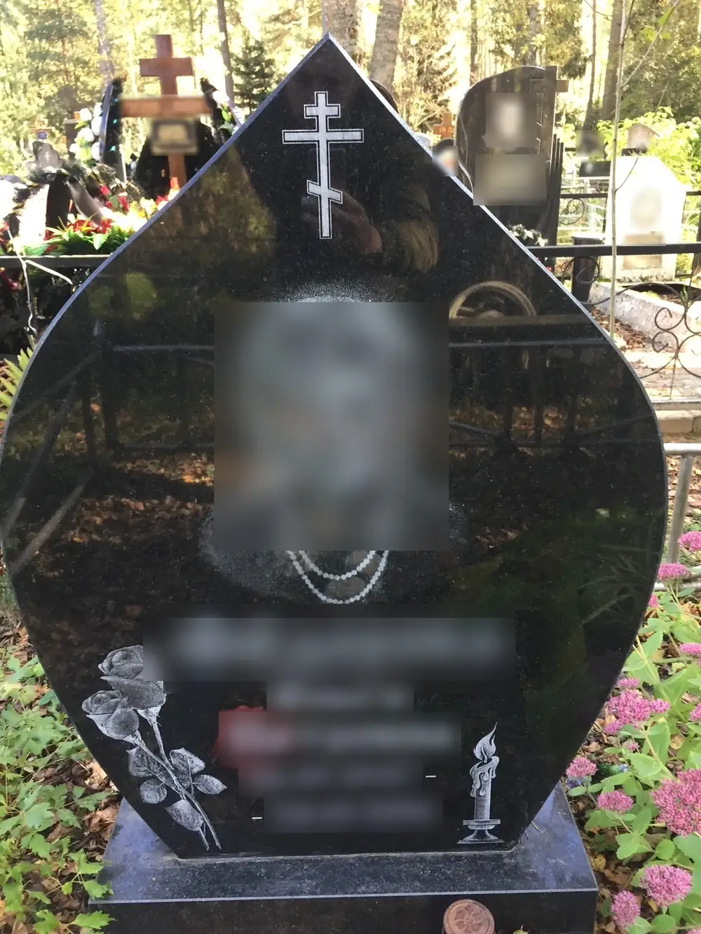 Headstone renewal at Pyatnitskoye Cemetery — after