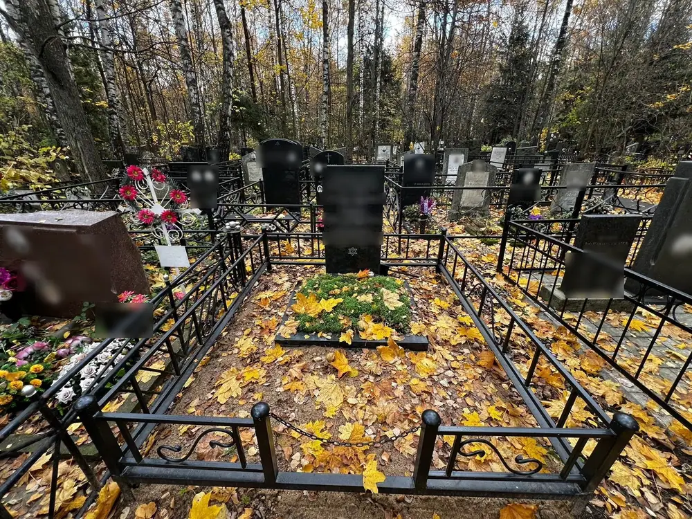 Новая ограда, гранитный цветник и расчистка участка — до и после — до