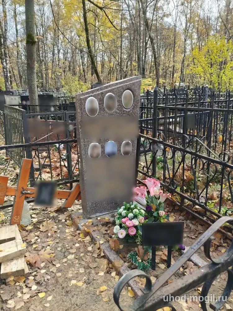 Установка памятника — до и после — другой ракурс